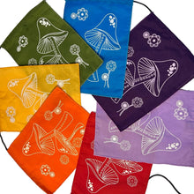 Load image into Gallery viewer, Screen Printed 100% Cotton Mushroom print multi coloured bunting | 7 flags | 190cm long | Garland for Garden Wedding Birthday Indoor Outdoor Party Decoration Festival | | Fun-Gi Bunting | Fair Trade