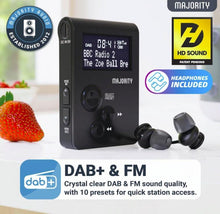 Load image into Gallery viewer, Majority Petersfield-Go Personal Digital DAB/DAB+/FM Radio, Active Sports Portable, Walk Run or Jogging, Rechargeable USB, Headphones Included