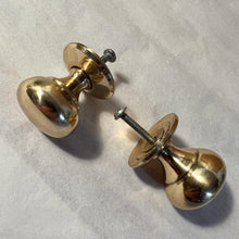 Load image into Gallery viewer, Mulberry Brass Knob | Set of 2 door knobs | Brass cupboard knobs | Cabinet hardware | Antique brass cupboard handles | Cupboard door handles | 30mm