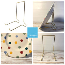 Load image into Gallery viewer, EXTRA LARGE BRASS PLATE STAND | Photo frame stand | Decorative picture stand | Brass easel | Plate stands for display | Picture and plate stand | Home decor | 6.5 inches