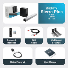 Load image into Gallery viewer, Majority Sierra Plus 2.1.2 𝗪𝗜𝗥𝗘𝗟𝗘𝗦𝗦 𝗦𝗢𝗨𝗡𝗗 𝗕𝗔𝗥 with Dolby Atmos - Black