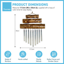Load image into Gallery viewer, SMALL TRIPLE BAMBOO CHIME| Windchimes | Garden Chimes | Bamboo Windchimes | Indoor and Outdoor | Feng Shui | Meditation | Garden Sounds