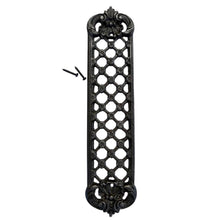 Load image into Gallery viewer, The Jali – Pierced Lattice Cast Iron Finger Plate That Turns a Plain Door into a Period Feature