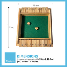 Load image into Gallery viewer, SHUT THE BOX GAME | Number Games | Wooden Games | Table Top Games | Games for 2 Players | Traditional Games | Educational Games | Learning through Play
