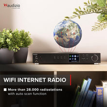 Load image into Gallery viewer, Internet Radio with DAB, DAB+ and FM | Spotify, Bluetooth Connectivity, Remote, AUX and USB Inputs | Majority Fitzwilliam 2 Internet & Digital Radio | WiFi, Full Colour Display, 90 Pre-sets | Silver