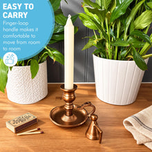 Load image into Gallery viewer, The Wee Willie Winkie Chamberstick – Brass Candle Holder with Snuffer