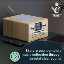 Load image into Gallery viewer, Majority HOMERTON INTERNET RADIO, DAB Radio & CD Player Music System | Bluetooth & Universal Plug and Play | USB Playback | Dual Alarm Clock