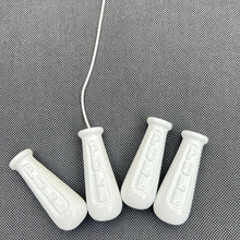 Load image into Gallery viewer, Set of 4 vintage Style White Cast Metal Bathroom Light Switch Pulls