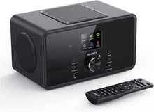 Load image into Gallery viewer, Internet Radio with DAB+ | 100 Watts 2.1 Bluetooth Radio with Spotify Connect, Alarm, 90+ Presets, Built-In Subwoofer and Remote Control | Majority Bard Music System and Digital Radio