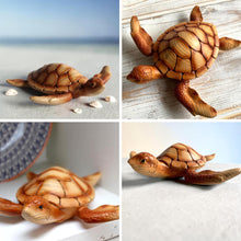 Load image into Gallery viewer, Nautical Gift Wood Effect Turtle 18cm