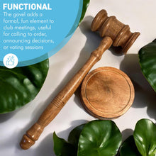 Load image into Gallery viewer, Full-Size Auctioneer's Wooden Gavel and Block - Ideal for Judges, Lawyers, Auctions, Courts, Companies, and Students
