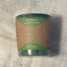 Load image into Gallery viewer, Heart (Green) - Chakra Candle | Standing at about 4.5 centimetres tall (1.75 inches), delicate aromas of Lavandin, Orange, and Tangerine,