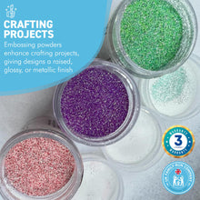 Load image into Gallery viewer, 3 x Wow! Embossing Powders 15ml | MINTY TWINKLE, GRAPE FIZZ & STRAWBERRY SPARKLE regular| Free your creativity and give your embossing sparkle