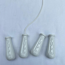 Load image into Gallery viewer, Set of 4 vintage Style White Cast Metal Bathroom Light Switch Pulls