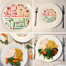 Load image into Gallery viewer, Colourful melamine PORTION CONTROL PLATE for Adults to Encourage Healthy Eating, Melamine Diet Plate Visually Divided for Slimming and Weight Loss | 100% Certified Food-Safe & BPA-Free Melamine