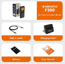 Load image into Gallery viewer, Dual Sim Basic Mobile Phone for seniors 4G, 64MB, 5 Day Battery, Oakcastle F300