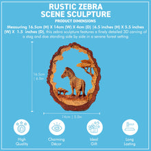 Load image into Gallery viewer, 𝗭𝗘𝗕𝗥𝗔 𝗦𝗖𝗘𝗡𝗘 Resin Sculpture Wood Effect Wildlife Home Décor