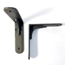 Load image into Gallery viewer, 2 X SHEFFIELD TRADITIONAL SHELF BRACKETS - 5x5 Inch Cast Iron Pair of Heavy Duty Wall Brackets for Shelves | Shelf Brackets| Living Room Shelf | Vintage Wall Shelf brackets | Natural aged iron finish | scaffold board bracket
