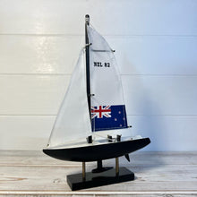 Load image into Gallery viewer, AMERICAS CUP MODEL YACHT - NZL 82 | Sailing | Yacht | Boats | Models | Sailing Nautical Gift | Sailing Ornaments | Yacht on Stand | 23cm (H) x 16cm (L) x 3cm (W)