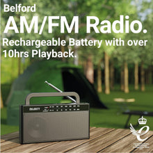 Load image into Gallery viewer, Rechargeable FM/AM Pocket Radio | Compact Portable Radio with 10 Hours of Playback, USB Charging and Headphone Jack | Majority Belford Go FM and AM Radio | Clear Sound Quality and Excellent Reception
