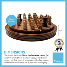 Load image into Gallery viewer, 10cm Diameter WOODEN PEG SOLITAIRE BOARD GAME classic wooden solitaire game | strategy board game | family board game | games for one | board games | Premium travel solitaire set