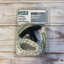 Load image into Gallery viewer, PULLEY HANDLE AND ROPE FOR LAWNMOWER | Lawn mower pull cord | Pull cord replacement to fit most petrol machines | Part number GP033 | 2 metre rope