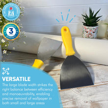 Load image into Gallery viewer, Set of Two Wallpaper stripping tools | 1 x 3 Inch and 1 x 4 Inch |Wallpaper scraper sharp | DIY scraper | Heavy duty scraper | Wallpaper stripper