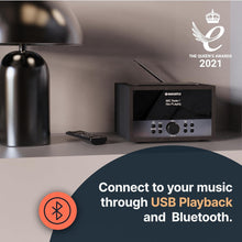 Load image into Gallery viewer, CD Player, DAB+ and FM Bluetooth Radio | CD Players for Home - DAB Radio Mains Powered Hifi System with Inbuilt Speaker, USB, AUX, 3.5mm Jack and Remote Control | Oakcastle DAB400 CD-Player