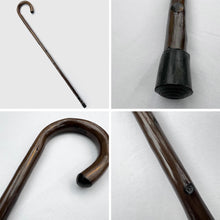 Load image into Gallery viewer, 92cm Green Chestnut wooden Walking Cane, lightweight mobility aid with rubber ferrule for enhanced stability and comfort