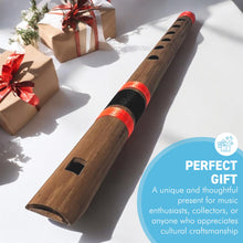 Load image into Gallery viewer, Handmade Nepalese Bamboo Recorder, traditional wooden Indian flute, ethnic wind instrument for folk music