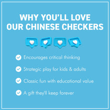 Load image into Gallery viewer, 𝟯𝟴𝗖𝗠 𝗪𝗢𝗢𝗗𝗘𝗡 𝗖𝗛𝗜𝗡𝗘𝗦𝗘 𝗖𝗛𝗘𝗖𝗞𝗘𝗥𝗦 𝗚𝗔𝗠𝗘 | Traditional Chinese Chequers / Halma Style Board with Wooden Pieces | Classic Family Strategy Game Set