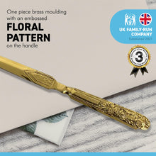 Load image into Gallery viewer, EMBOSSED BRASS PAPER KNIFE | LETTER OPENER | Desk accessory | Letter Knife