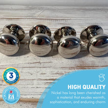 Load image into Gallery viewer, Pack of 4 x MULBERRY NICKEL KNOBS | Door knob | 30mm