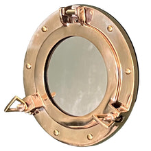 Load image into Gallery viewer, Nautical Brass Porthole Mirror - Wall Hanging Home Decor