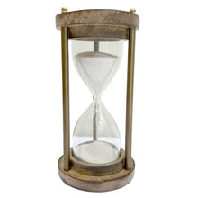 Load image into Gallery viewer, Vintage Glass Sand Timer in Wooden Stand | Vintage Egg Timer