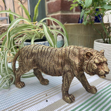 Load image into Gallery viewer, Handcrafted Bronze-Effect Tiger Statue - Elegant and Decorative Ornament for Home or Office Decor