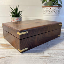 Load image into Gallery viewer, Wooden Jewellery Trinket Box Keepsake Storage Organiser | Multipurpose Use As Jewellery Storage | Watch Box | 23cm x 15cm
