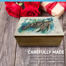 Load image into Gallery viewer, Wooden Turtle Keepsake Box with Lid | Jewelry, Trinket, Memory Storage | Ideal Gift for Women & Men | Perfect for Weddings & Special Occasions