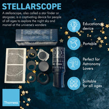 Load image into Gallery viewer, Stellarscope | Starter telescope | STELLARSCOPE STAR FINDER | Constellation finder | Monocular telescope | 7.5 inches long with 1.5 inches viewing map