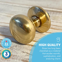 Load image into Gallery viewer, Mulberry Brass Knob | Single door knob | Brass cupboard knobs | Cabinet hardware | Antique brass cupboard handles | Cupboard door handles | 30mm