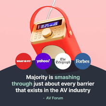 Load image into Gallery viewer, DAB, DAB+ Digital and FM Bluetooth radio | Battery and Mains Powered Portable DAB Radio | Majority Little Shelford | Bluetooth Connectivity, Dual Alarm, 15 Hours Playback and LED Display | Red