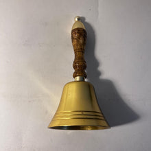 Load image into Gallery viewer, Elegant 18cm Aluminium Library Hand Bell with Antique Brass Finish and Wooden Handle