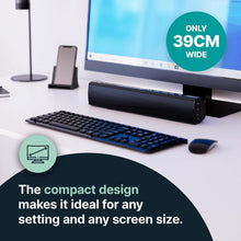 Load image into Gallery viewer, Majority BLUETOOTH SOUNDBAR WITH SUBWOOFER | 100 Watts Sound bar for TV | 2.1 Stereo TV Sound Bar with Optical, RCA, USB, and AUX Playback, Bowfell Plus TV Speaker