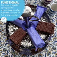 Load image into Gallery viewer, 3 Tier Hammered Stainless Steel Cake Stand in Distressed Silver, Perfect for Showcasing Your Culinary Creations