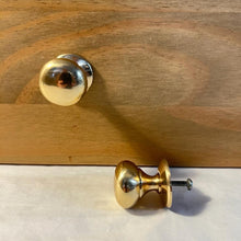 Load image into Gallery viewer, Mulberry Brass Knob | Set of 2 door knobs | Brass cupboard knobs | Cabinet hardware | Antique brass cupboard handles | Cupboard door handles | 30mm