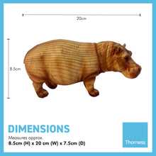 Load image into Gallery viewer, HIPPOPOTOMOUS IN WOOD EFFECT RESIN  |Ornaments for The Home | Home Accessories | Hippo Lover Gift Birthday Friendship Gifts | Wildlife Animal Lover Gift| Hippo Statue