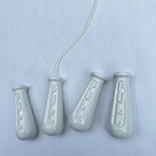 Load image into Gallery viewer, Set of 4 vintage Style White Cast Metal Bathroom Light Switch Pulls
