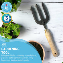 Load image into Gallery viewer, METAL GARDEN HAND FORK with WOODEN HANDLE | Gardeners Tools | Metal Fork | Hand Tools | Gardeners Gifts | Gardeners | Weeding
