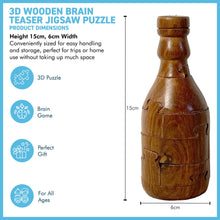 Load image into Gallery viewer, 3D Wooden Beer Bottle Brain Teaser Puzzle,  Unique & Fun Gift for Puzzle Enthusiasts