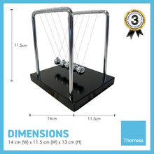 Load image into Gallery viewer, NEWTONS CRADLE Desk Gadget | Desk Toy | Science Gadget | Stress Relief Gadget | Meditation Accessories | Fun to Watch| Pendulum | Office Gadgets